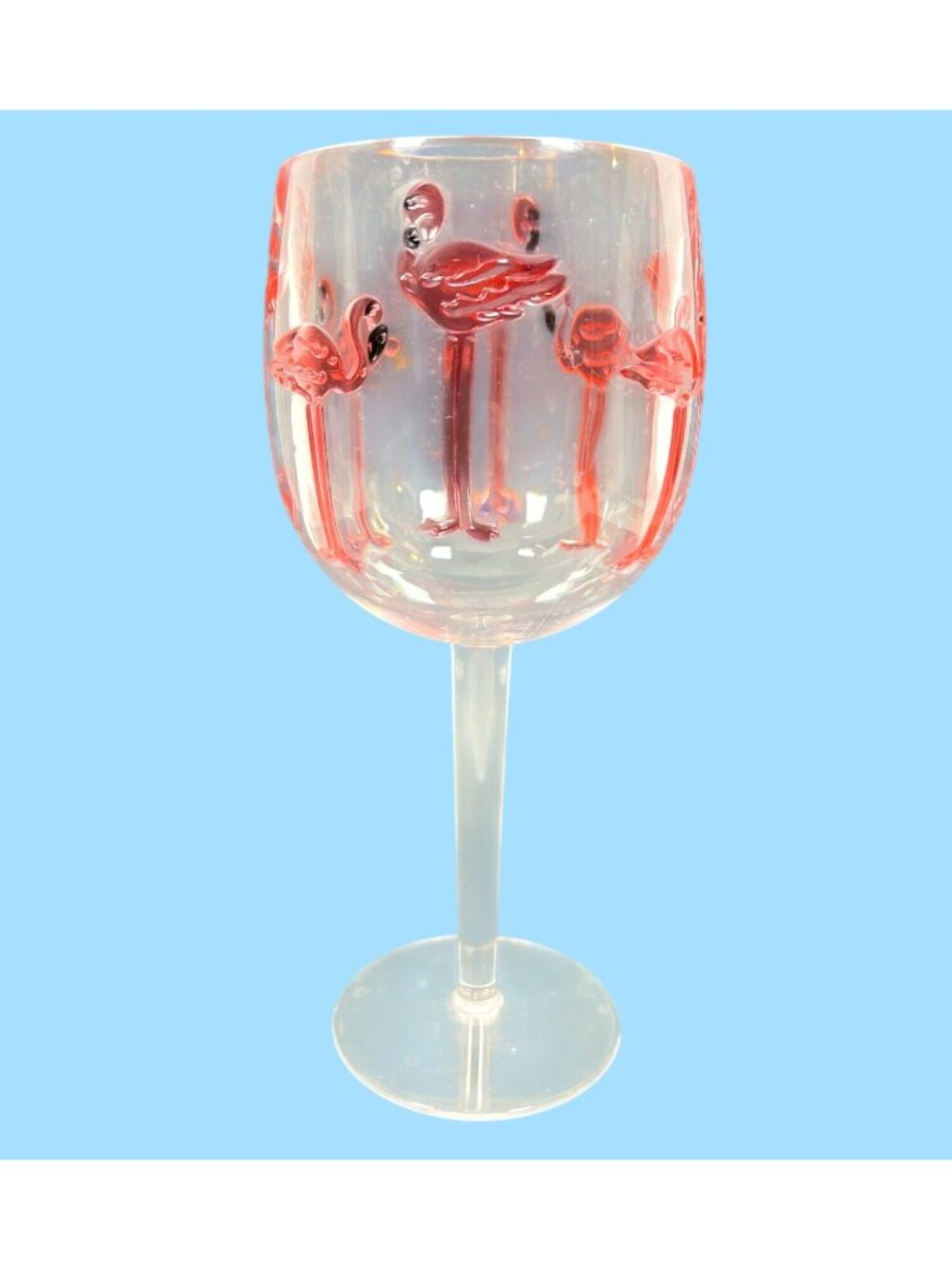 Pink Flamingo Acrylic Wine Water Glasses Set of 6 Outdoor Pool Party Beach GIFT - Picture 4 of 10